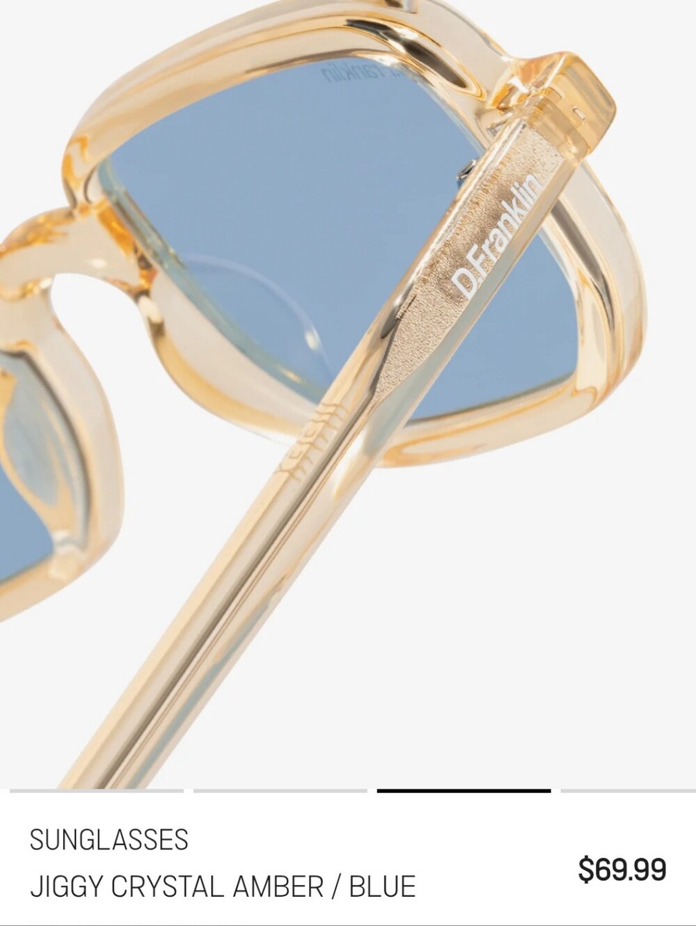 SUNGLASSES Jiggy Crystal Amber / Blue D. Franklin - Picture 5 of 8